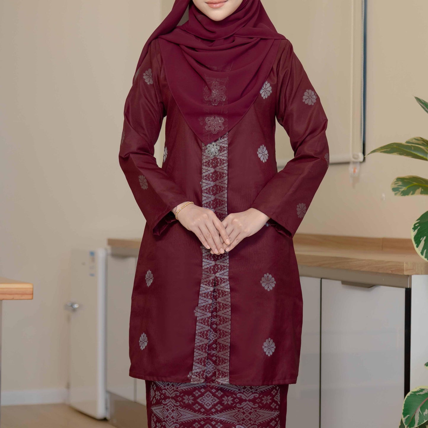 CLARA RIZQA Kebaya Mahsuri Baju Muslimah Material Songket Tenun Asli