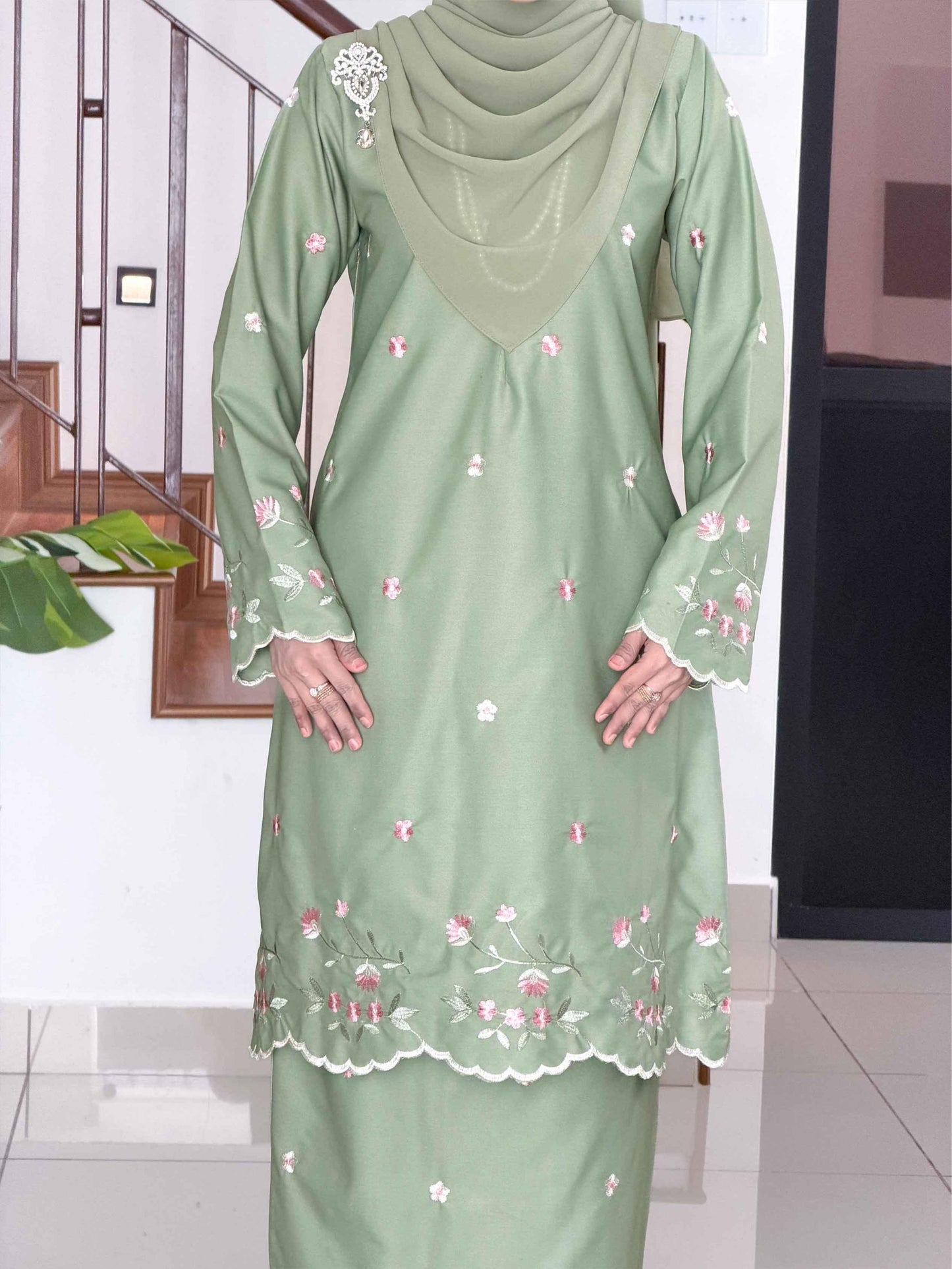 CLARA RIZQA - ROSSA mom baju kurung cantik moden material premium cotton embroidery