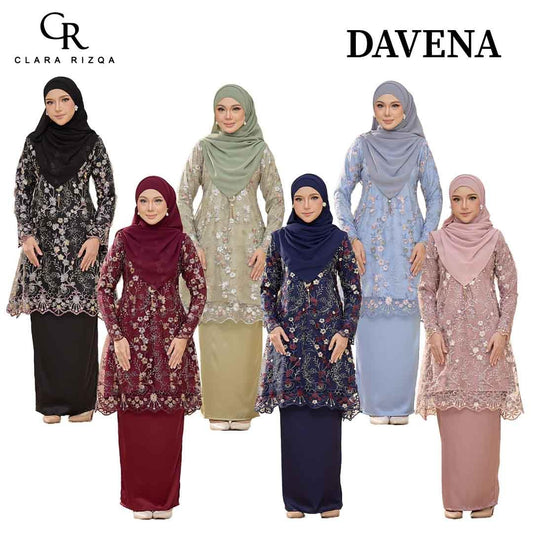 Clara Rizqa - DAVENA Baju Kurung Muslimah Lace