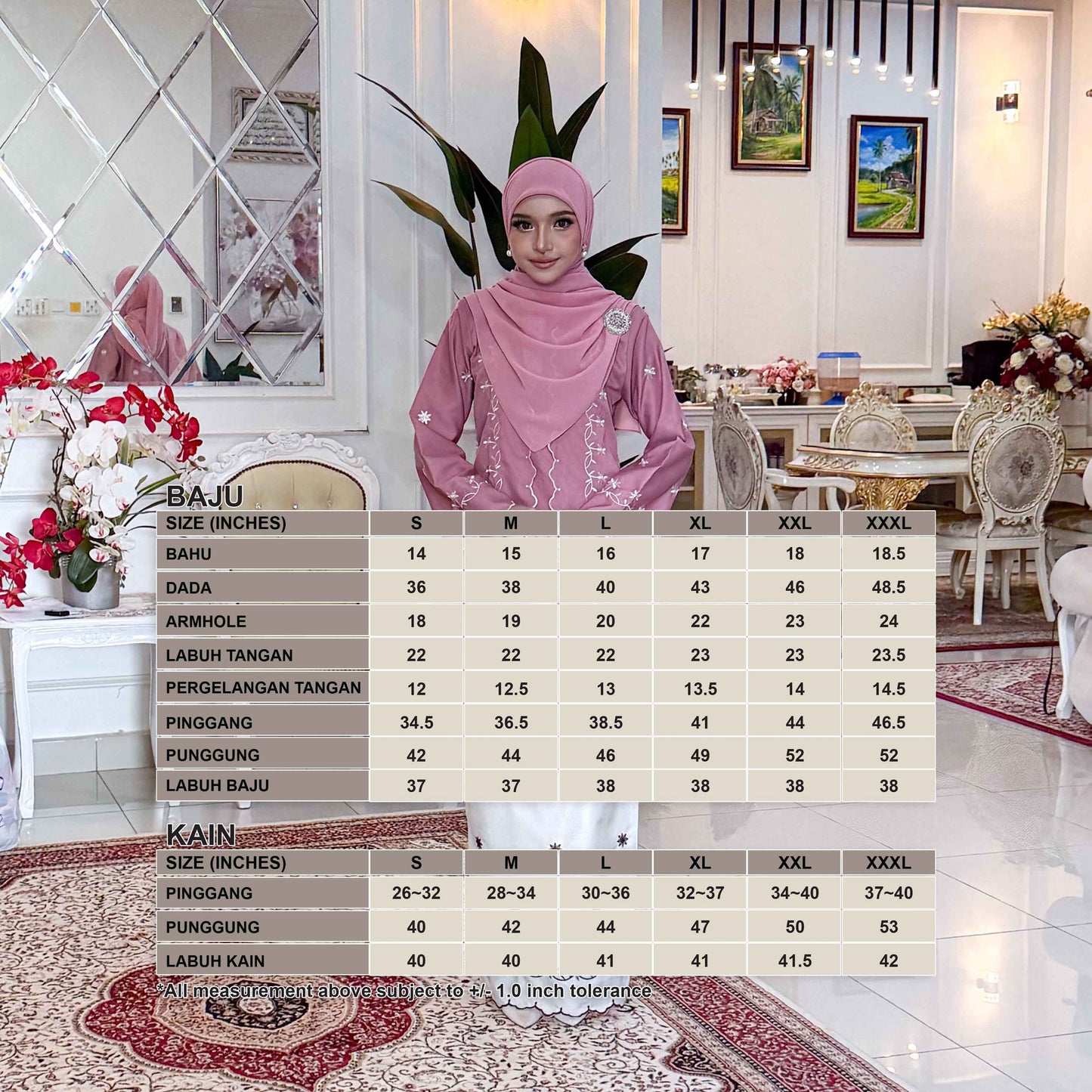 CLARA RIZQA - MELINDA baju kurung cantik moden material premium toyobo cotton