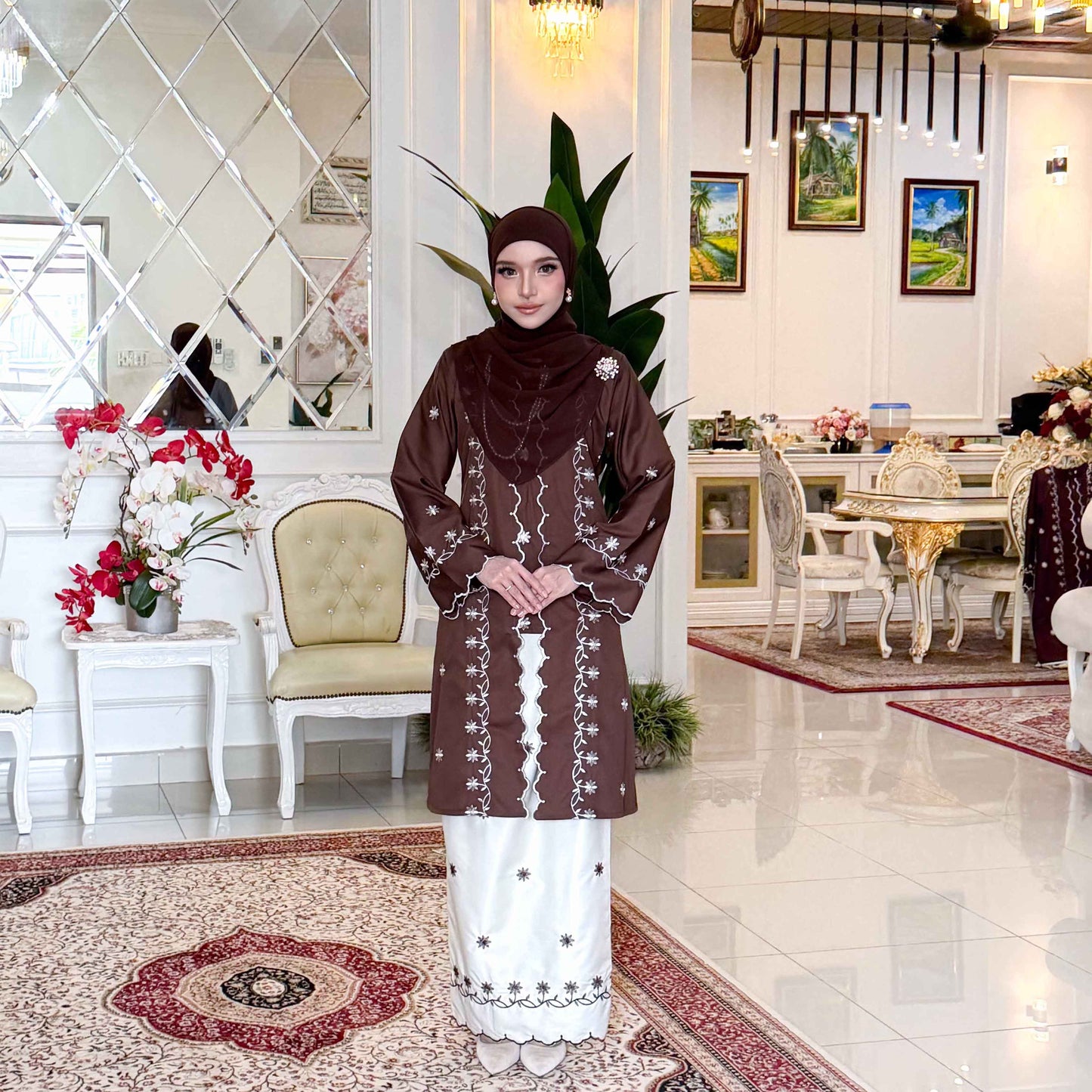 CLARA RIZQA - MELINDA baju kurung cantik moden material premium toyobo cotton