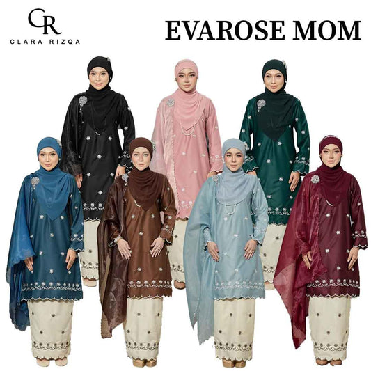 CLARA RIZQA - EVAROSE mom baju kurung cantik moden material premium toyobo cotton