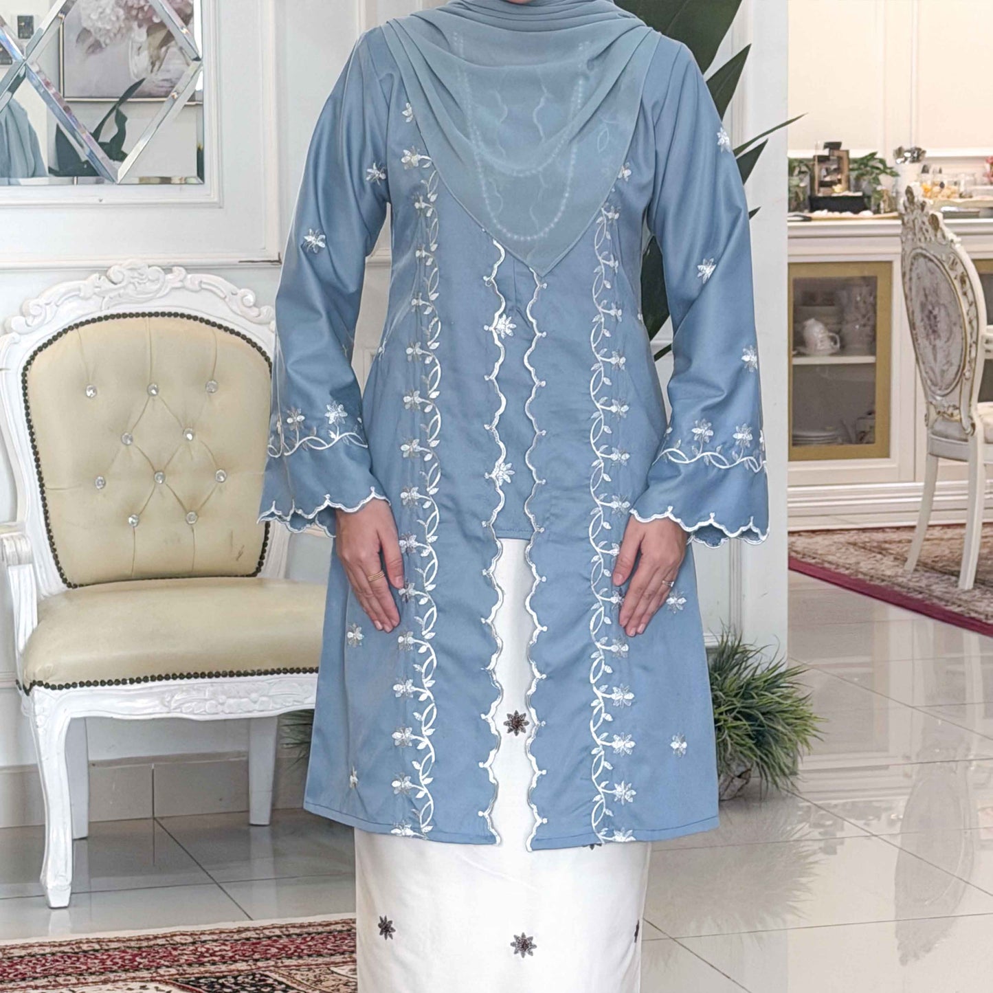 CLARA RIZQA - MELINDA baju kurung cantik moden material premium toyobo cotton