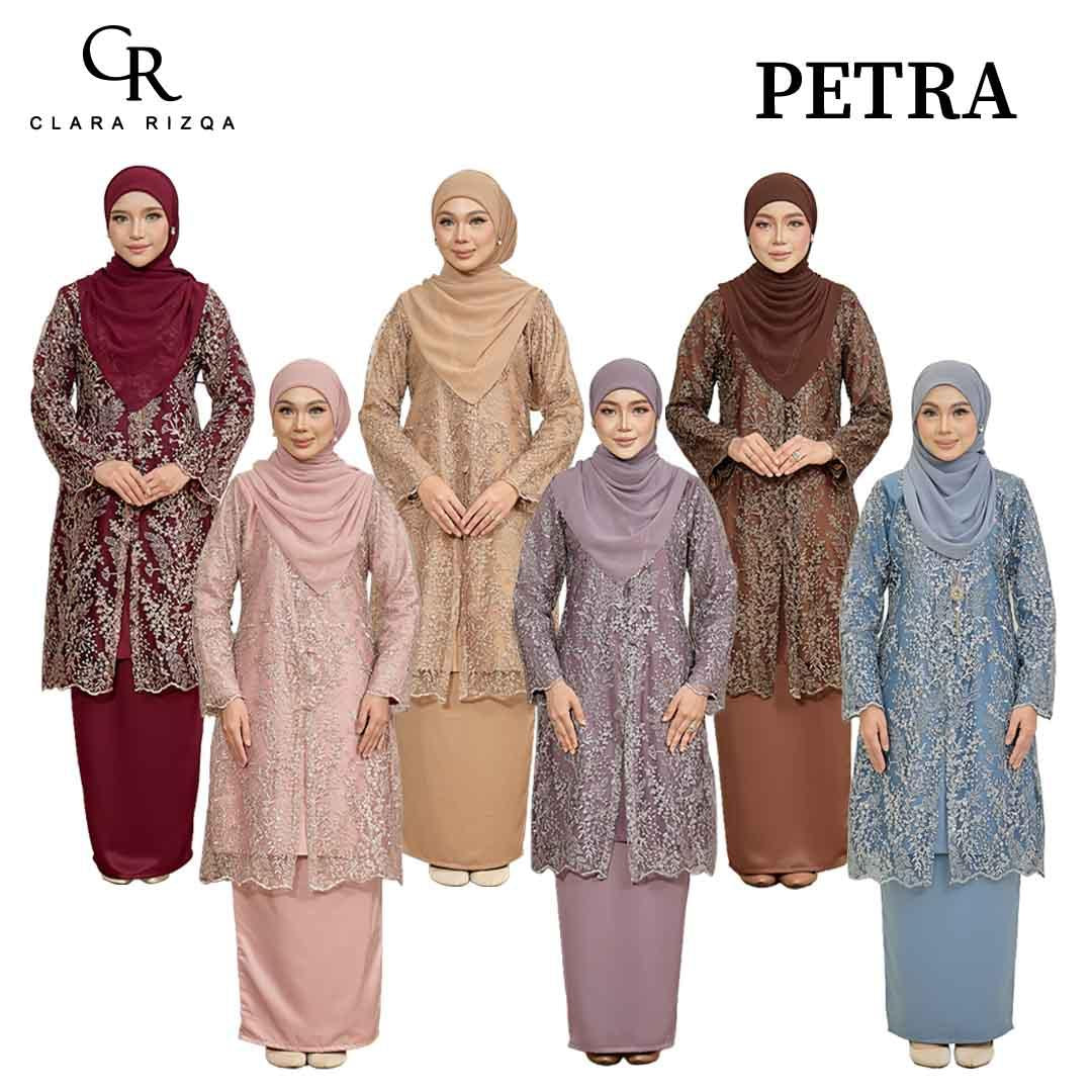 CLARA RIZQA - PETRA baju kurung moden material lace + sutera pearl lace
