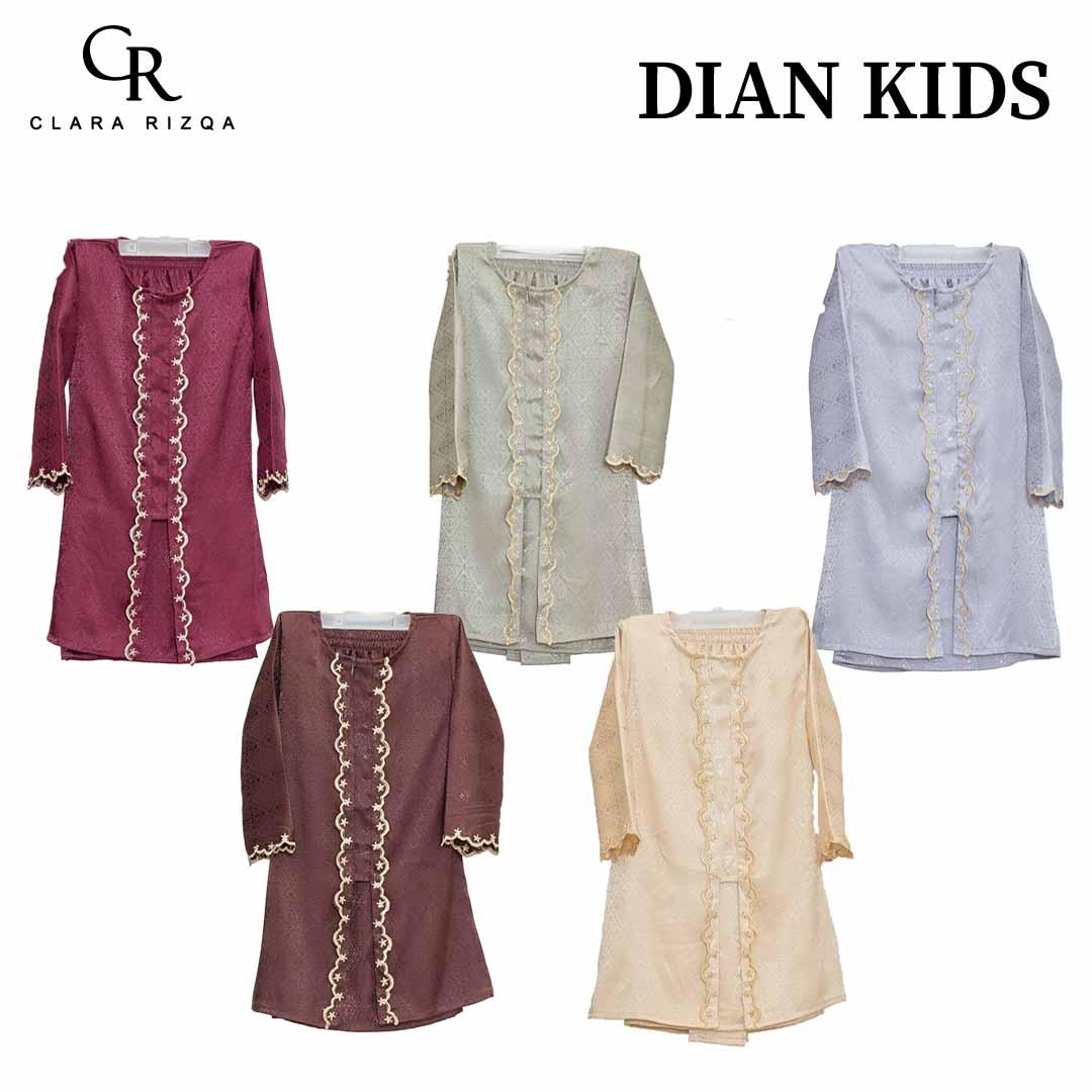 CLARA RIZQA - DIAN baju kurung muslimah material jacquard sulam kids