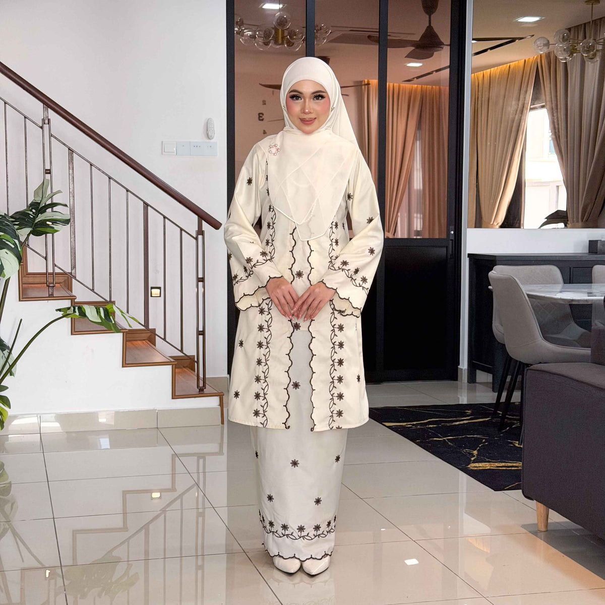 CLARA RIZQA - MELINDA baju kurung cantik moden material premium toyobo cotton