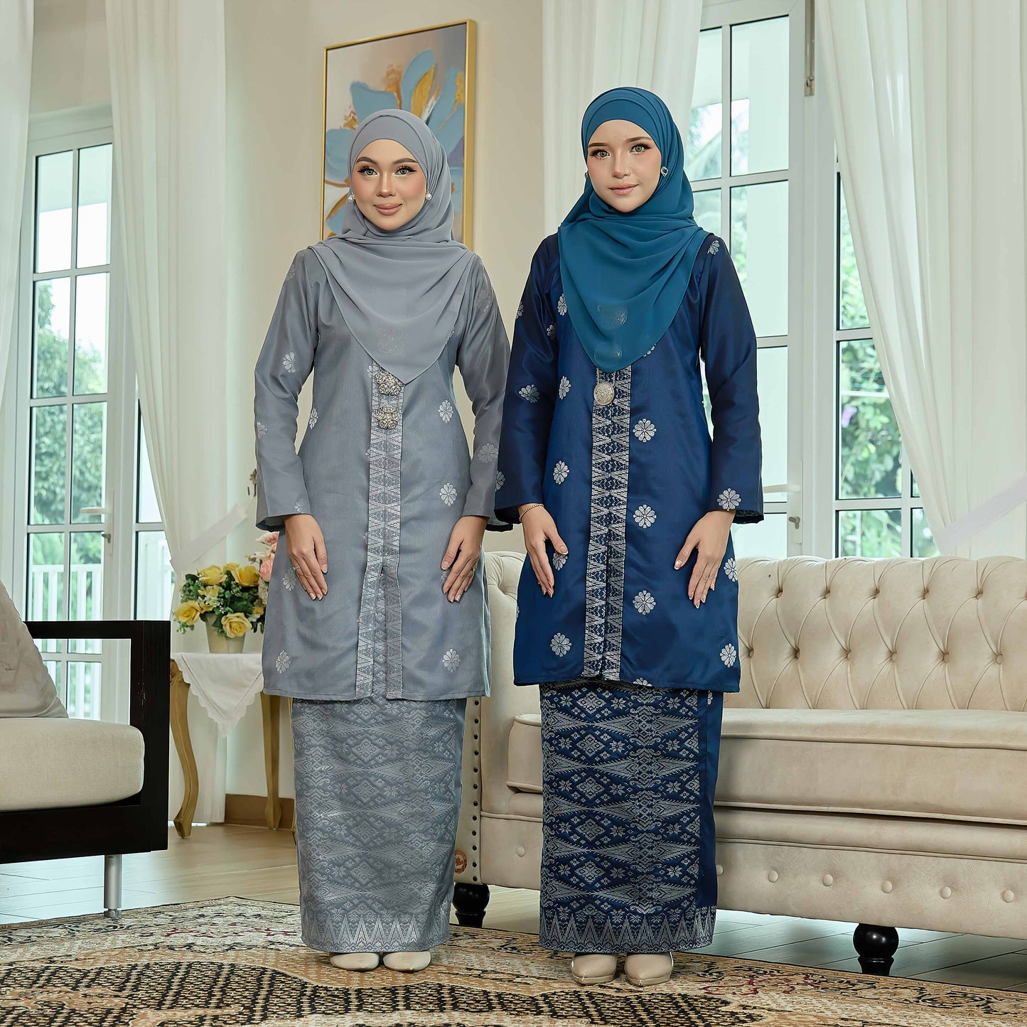 CLARA RIZQA Kebaya Mahsuri Baju Muslimah Material Songket Tenun Asli