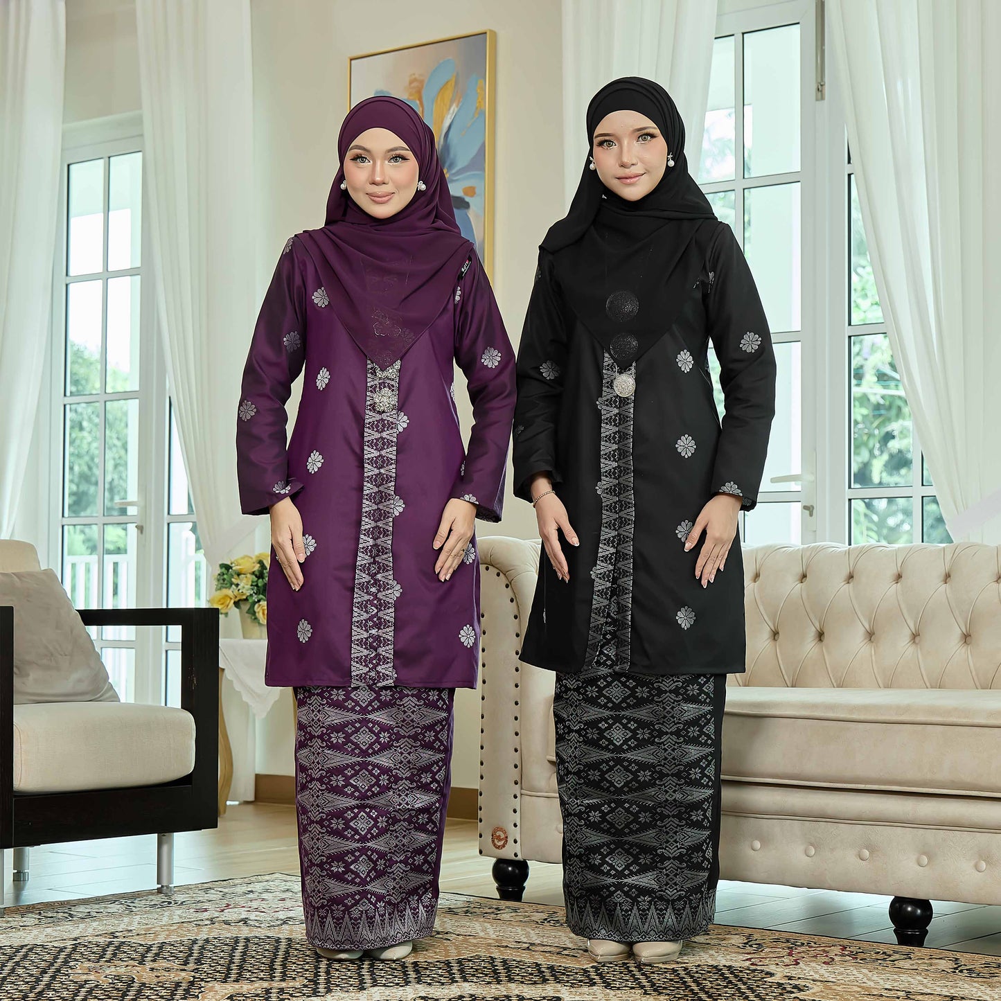 CLARA RIZQA Kebaya Mahsuri Baju Muslimah Material Songket Tenun Asli