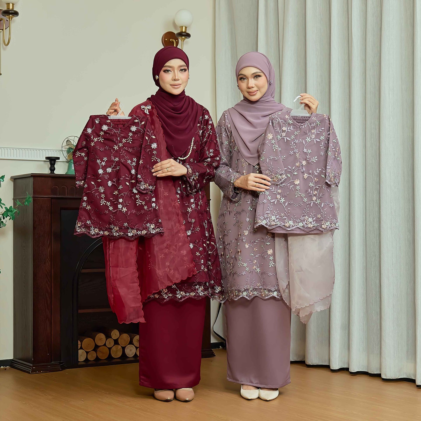 CLARA RIZQA - DIANDRA Kids baju kurung muslimah material premium pearl skin with lace