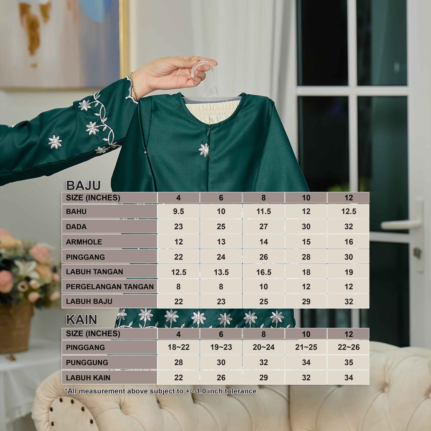 CLARA RIZQA - EVAROSE kids baju kurung cantik moden material premium toyobo cotton