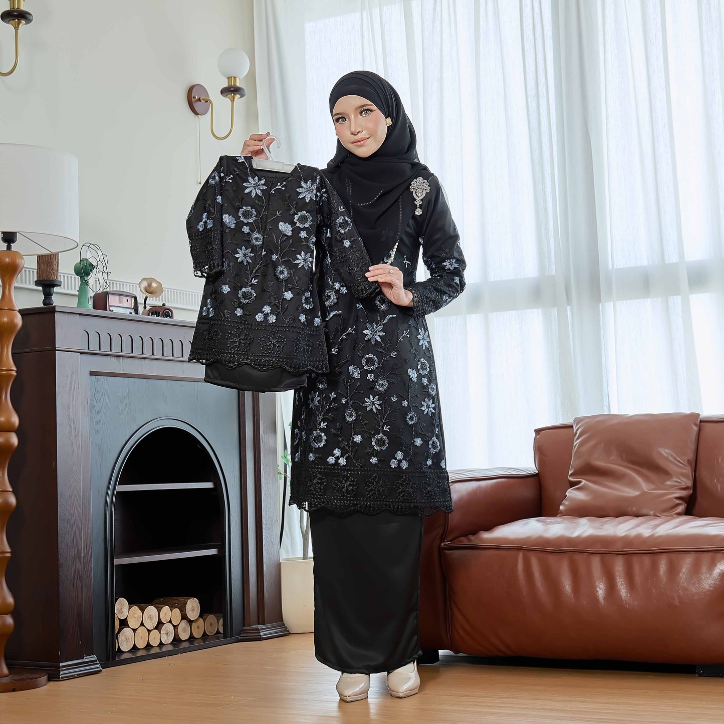 CLARA RIZQA - Catriona Kids baju kurung muslimah material premium pearl skin with lace