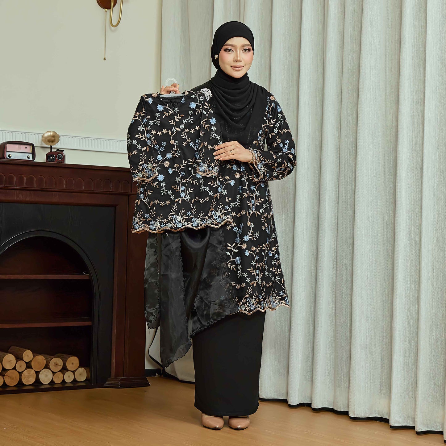 CLARA RIZQA - DIANDRA Kids baju kurung muslimah material premium pearl skin with lace