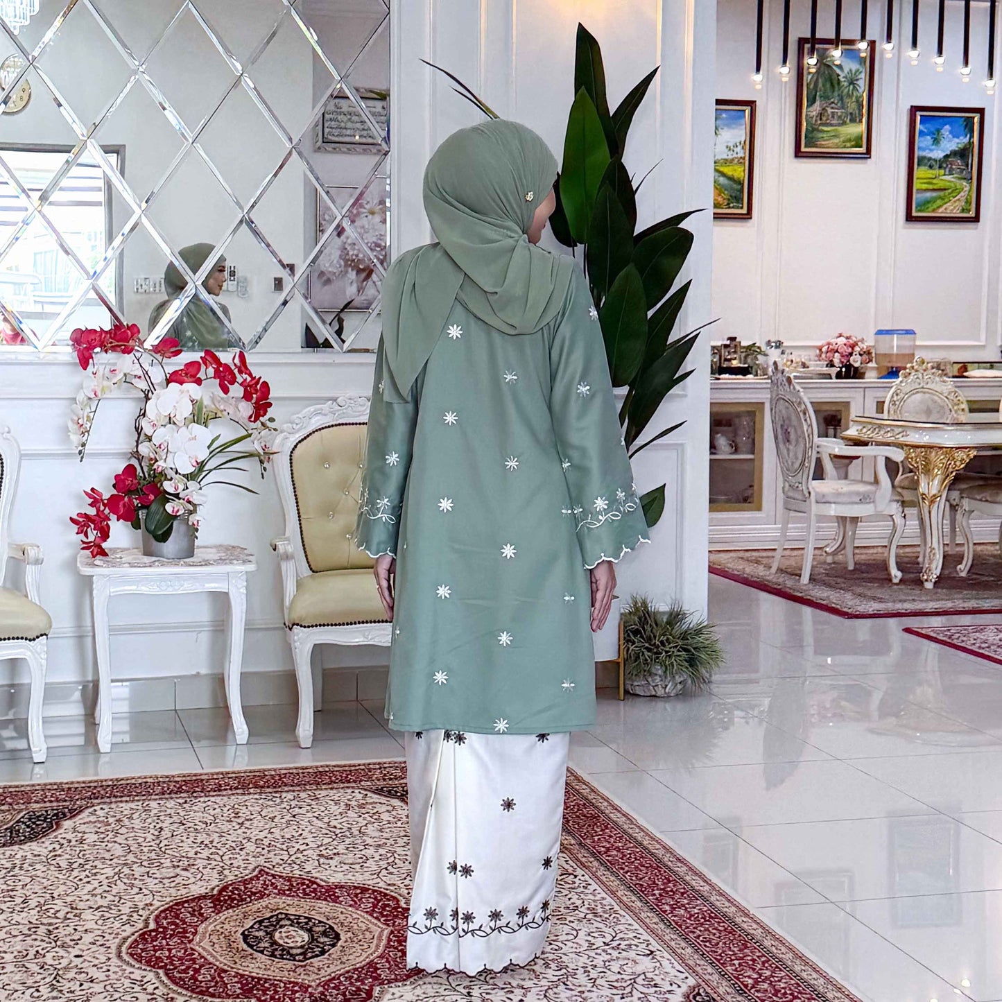 CLARA RIZQA - MELINDA baju kurung cantik moden material premium toyobo cotton