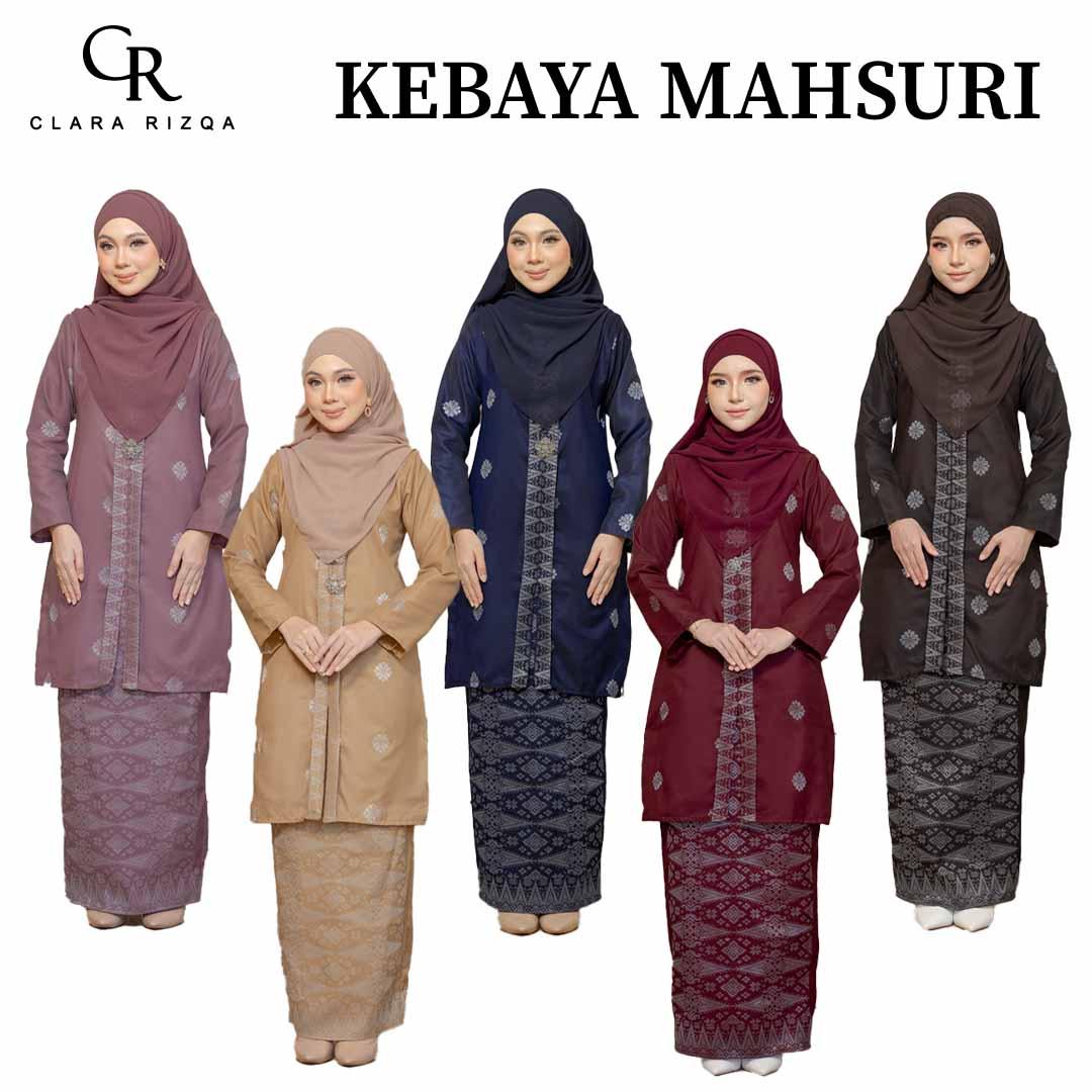 CLARA RIZQA Kebaya Mahsuri Baju Muslimah Material Songket Tenun Asli