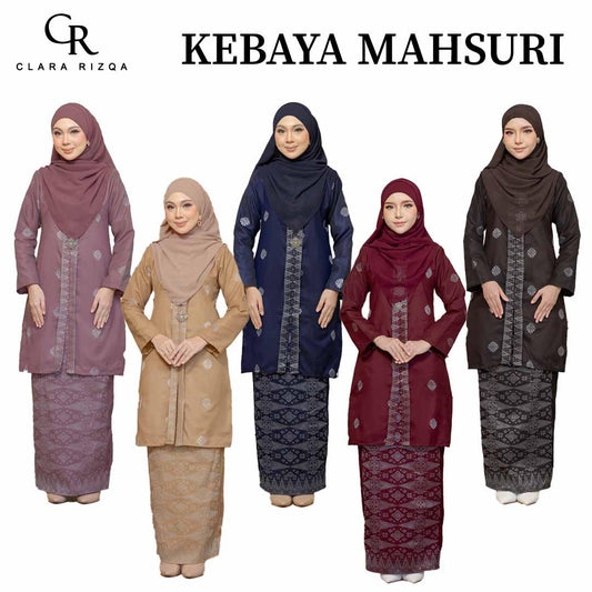 CLARA RIZQA Kebaya Mahsuri Baju Muslimah Material Songket Tenun Asli