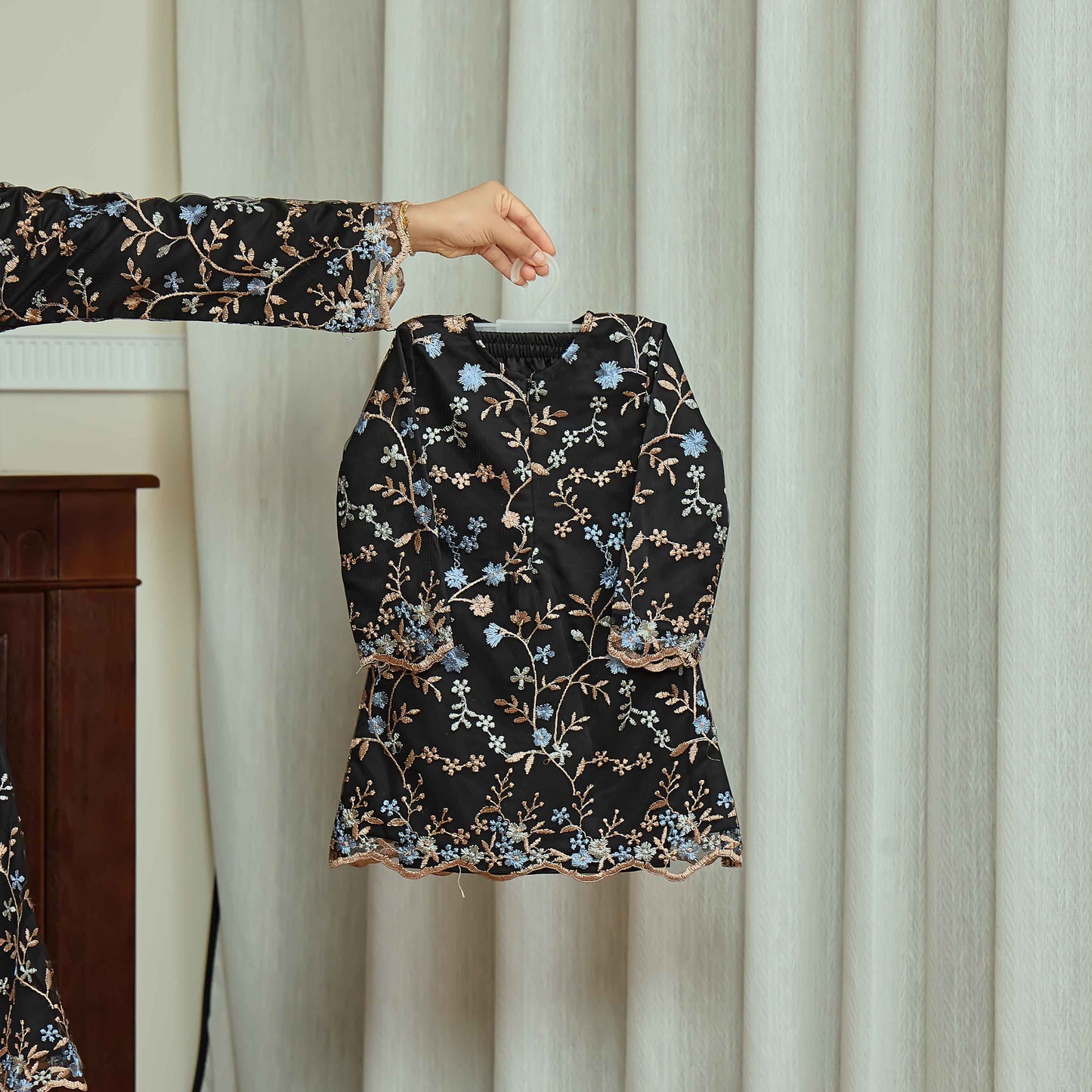 CLARA RIZQA - DIANDRA Kids baju kurung muslimah material premium pearl skin with lace