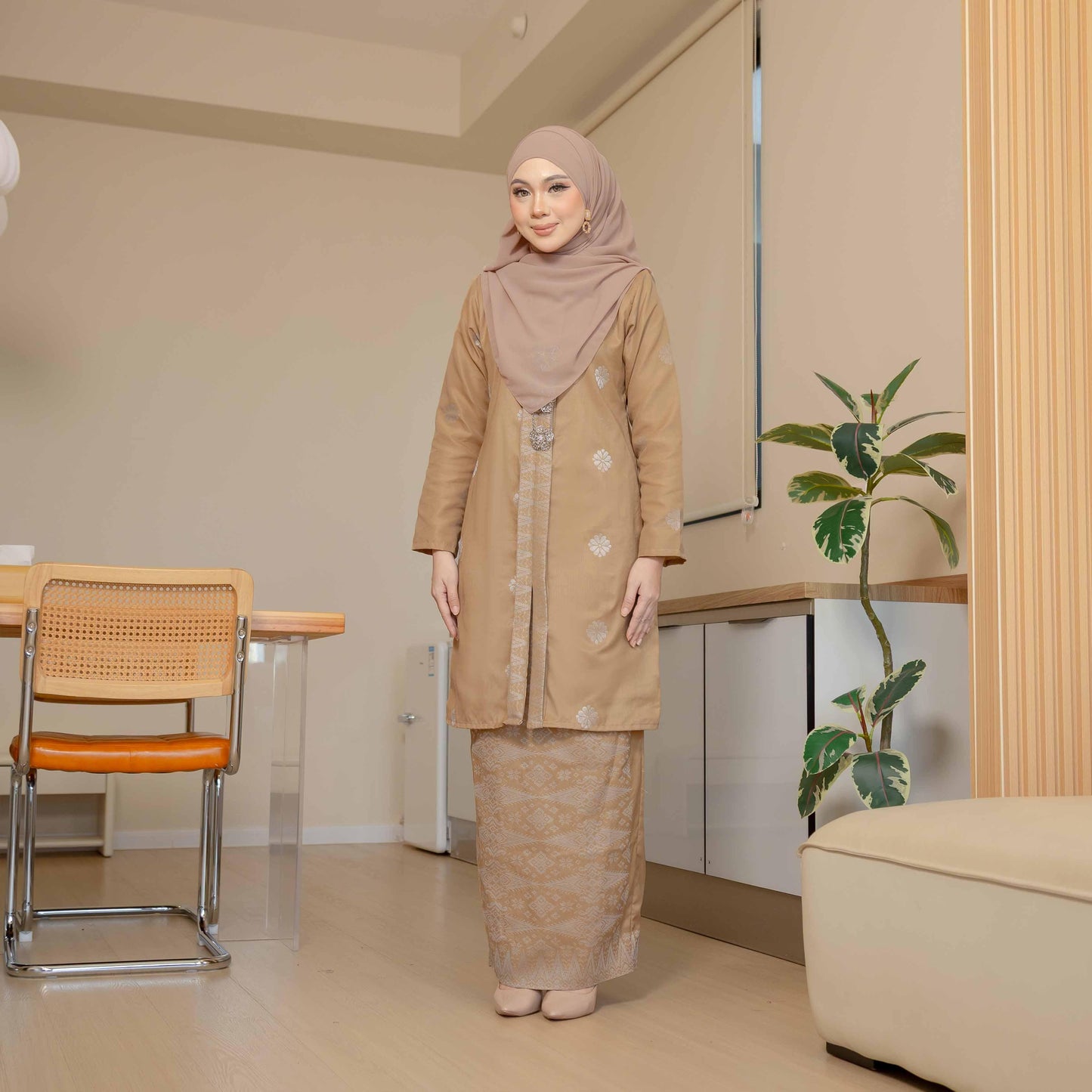 CLARA RIZQA Kebaya Mahsuri Baju Muslimah Material Songket Tenun Asli