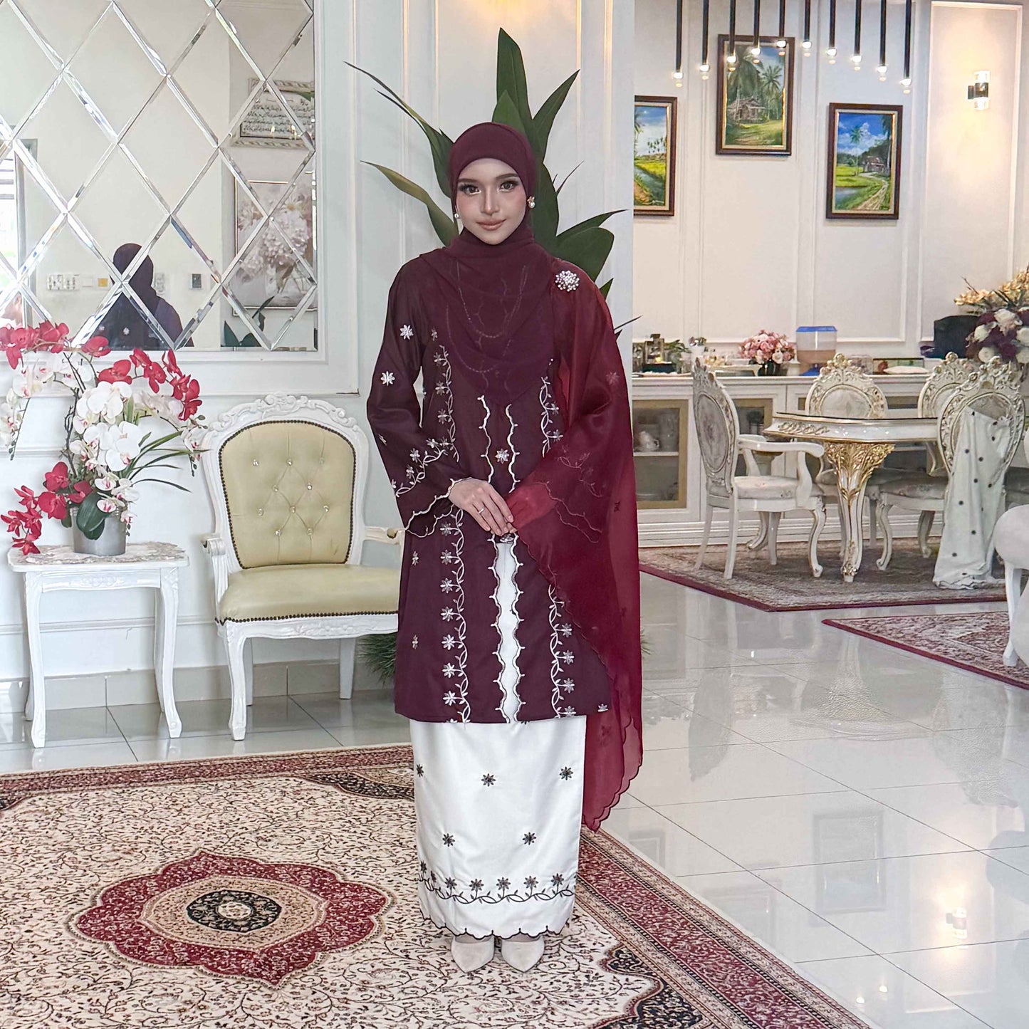 CLARA RIZQA - MELINDA baju kurung cantik moden material premium toyobo cotton