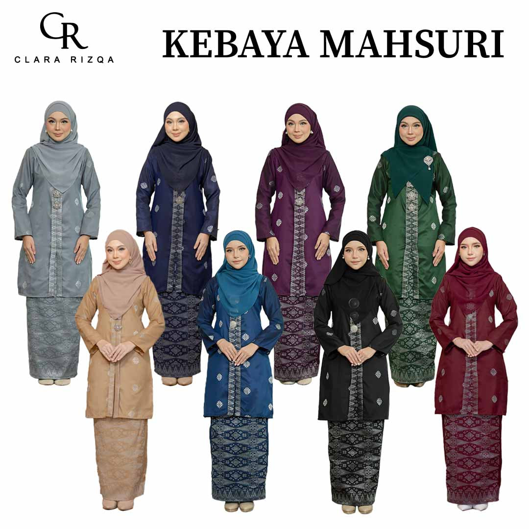 CLARA RIZQA Kebaya Mahsuri Baju Muslimah Material Songket Tenun Asli