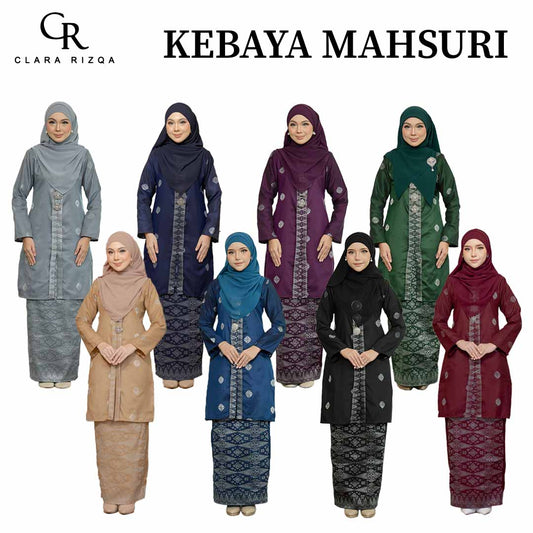 CLARA RIZQA Kebaya Mahsuri Baju Muslimah Material Songket Tenun Asli