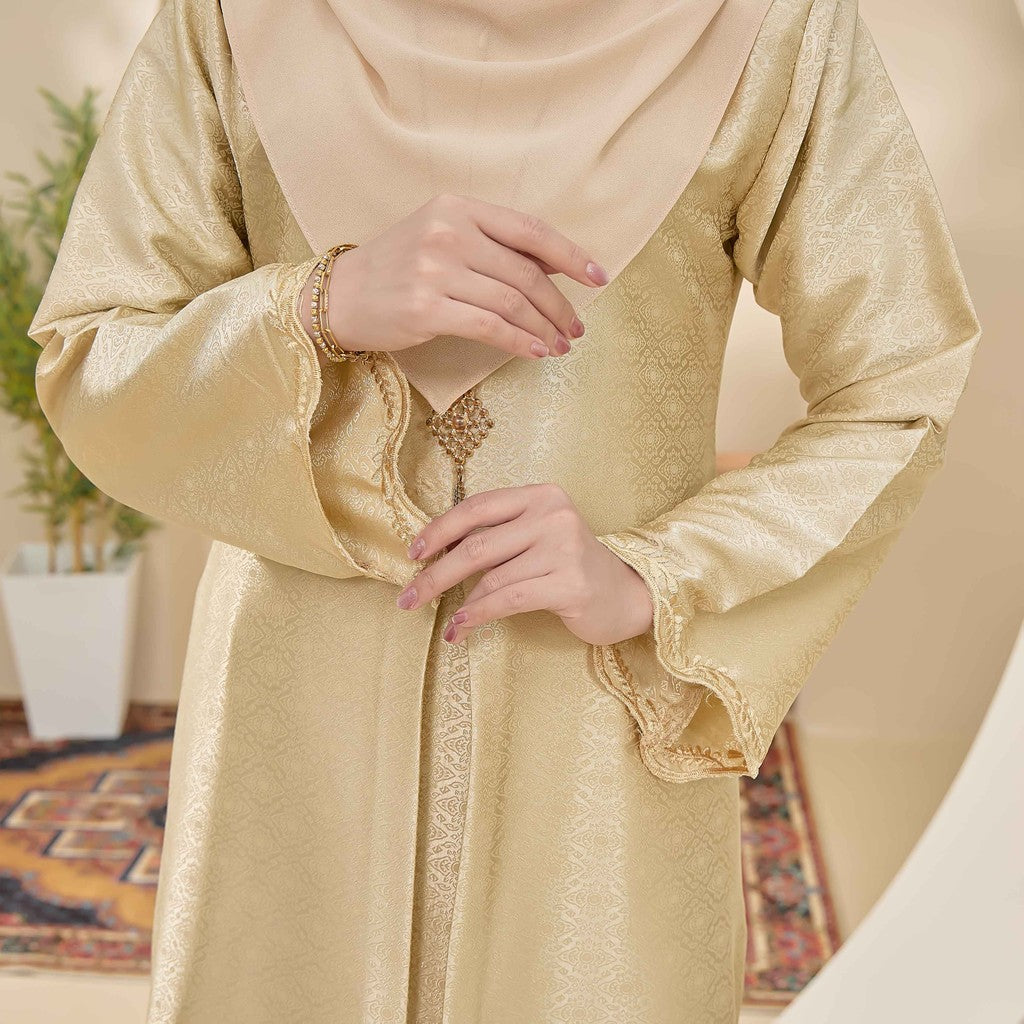 CLARA RIZQA - ORKED baju kurung muslimah material jacquard sulam