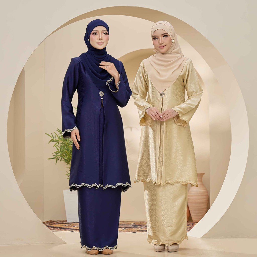 CLARA RIZQA - ORKED baju kurung muslimah material jacquard sulam