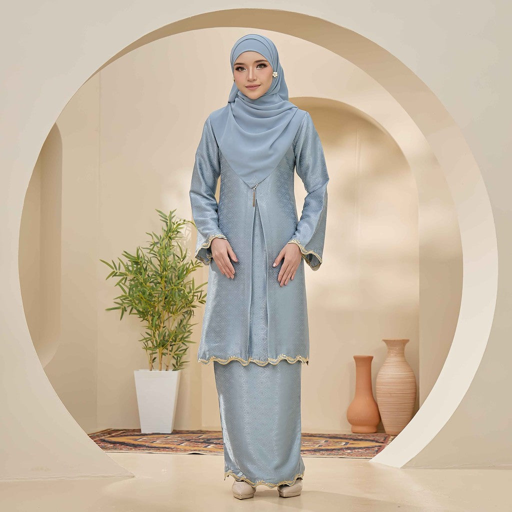 CLARA RIZQA - ORKED baju kurung muslimah material jacquard sulam