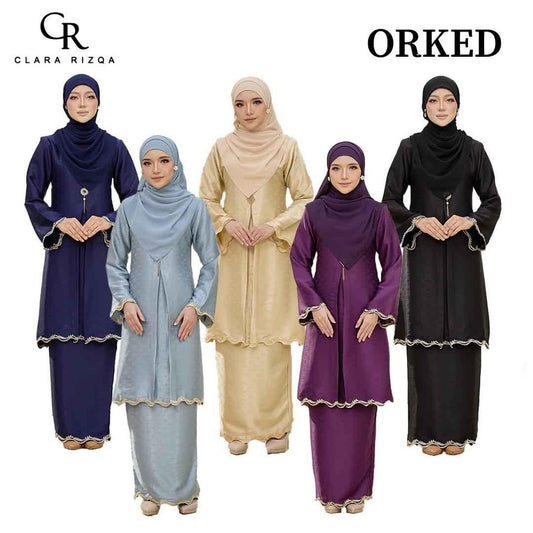 CLARA RIZQA - ORKED baju kurung muslimah material jacquard sulam