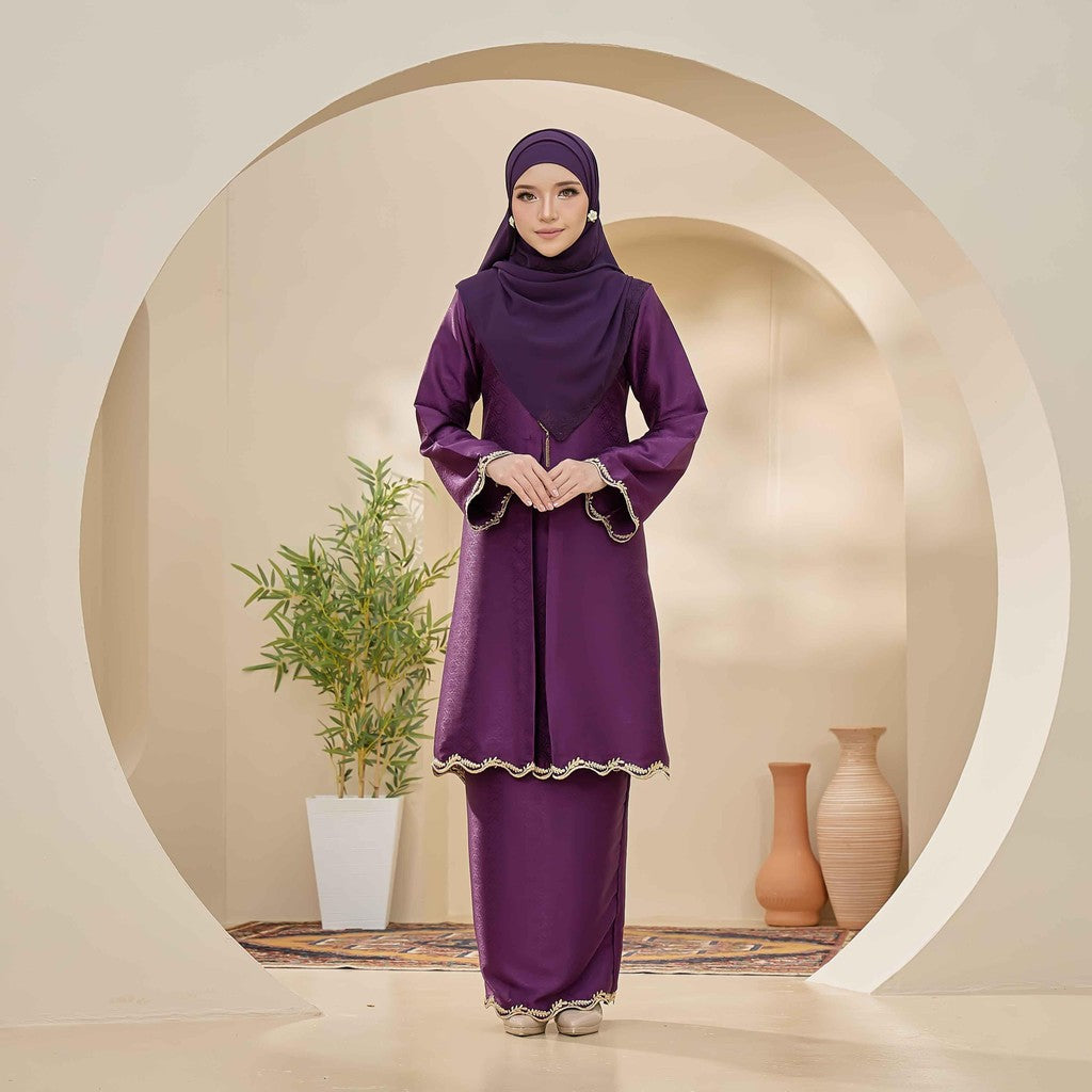 CLARA RIZQA - ORKED baju kurung muslimah material jacquard sulam