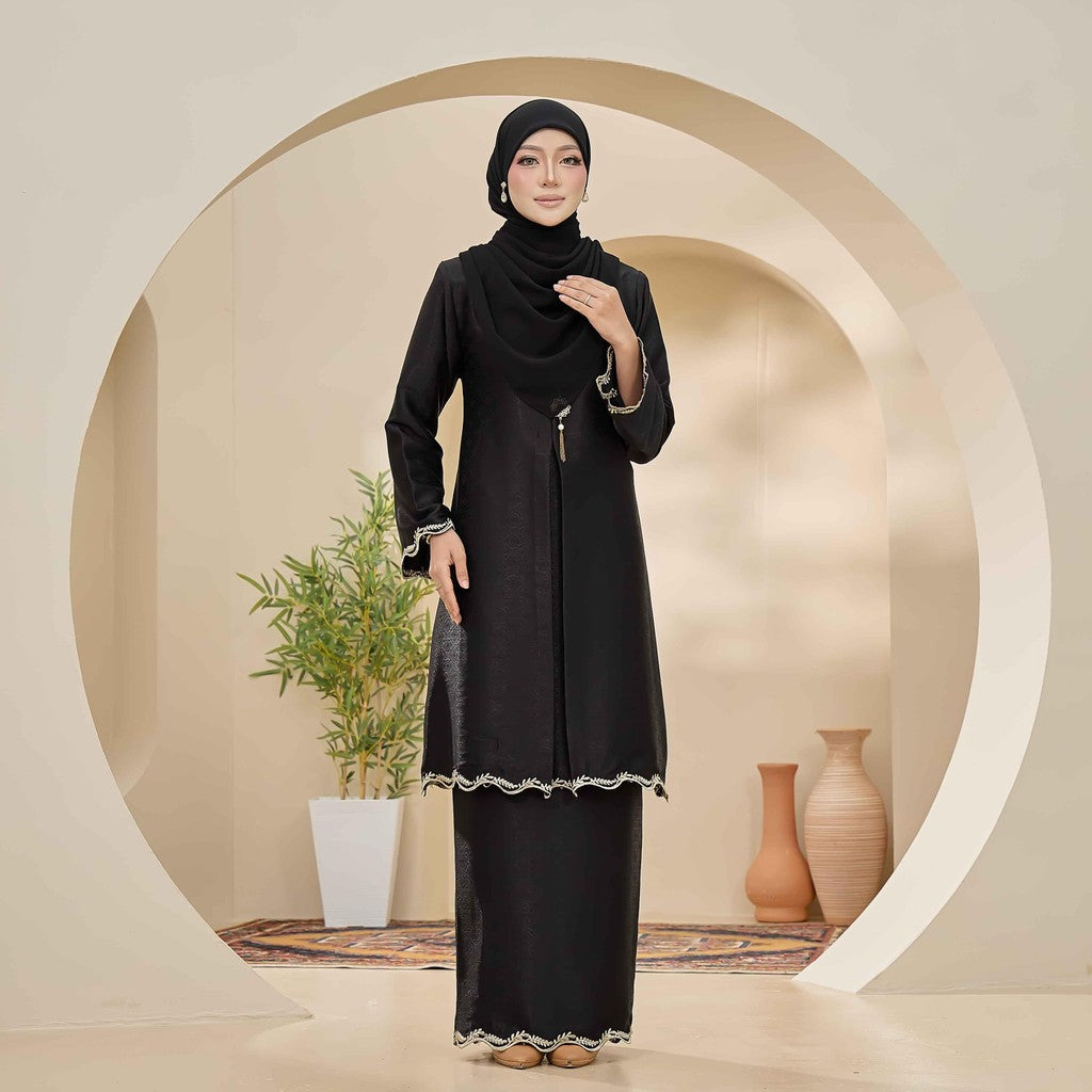 CLARA RIZQA - ORKED baju kurung muslimah material jacquard sulam